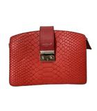  FRET DERIC セカンドバッグ クラッチバッグ 型押し レッド