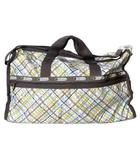 レスポートサック LesportSAC ボストンバッグ ハンドバッグ 2way ショルダー チェック 大容量 イエロー グレー マルチカラー