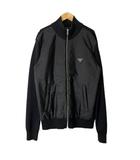 プラダ PRADA Re-Nylon Jacket ジャケット ニット切替 三角プレート リナイロン 上着 50 ブラック UMG116 ☆AA★