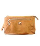 クレージュ courreges セカンドバッグ ポーチ クラッチバッグ ロゴ レザー ベージュ