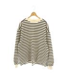 Border L/S T Shirt ボーダー カットソー Tシャツ 長袖 コットン F 生成り 黒 /NR ■OS ■SH