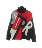 20SS Big Letter Track Jacket ブルゾン ジップアップ M 黒 ブラック レッド ビッグレター ロゴ RN101837 /PP ■GY01