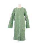 トラディショナルウェザーウェア Traditional Weatherwear スプリングコート ノーカラーコート ロング アウター 34 緑 L211APFCO0156BL /KH