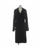 セオリー Theory Rosina Crepe Sub Oaklane WS ダブルブレストトレンチコート ロング ベルト付き S 紺 ネイビー 01-8109609 /KU