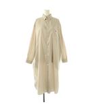 オックスフォードボタンダウンシャツドレス ワンピース 長袖 ロング ストライプ 36 モカ キナリ /NR ■OS