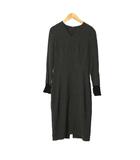 インダストリア INDUSTRIA ワンピース ひざ丈 長袖 Vネック グレー