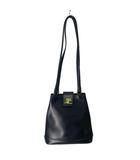 クレージュ courreges レザーショルダーバッグ 肩掛け オールド ヴィンテージ ブラック