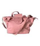 ハンティングワールド HUNTING WORLD ショルダーバッグ 斜めがけ ハンドバッグ ナイロン レザー ピンク