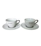  ノリタケ noritake LEXUS ティーカップ&ソーサー 2客セット 食器 シルバーカラー ホワイト ■GY06