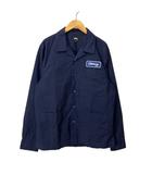ステューシー STUSSY ワークシャツ ワッペン 長袖 カジュアル M ネイビー