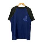 ステューシー STUSSY Tシャツ ラグラン 半袖 紺タグ ヴィンテージ USA製 S ネイビー