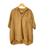 コモリ COMOLI 17SS シルクスキッパー シャツ ブラウス 半袖 1 ベージュ K01-02014