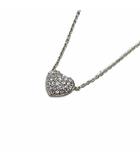 スワロフスキー SWAROVSKI ネックレス ペンダント ハートモチーフ シルバーカラー ■GY99