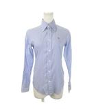 ラルフローレン RALPH LAUREN シャツ 0 Super Slim Fit 青 ブルー 白 ホワイト ストライプ柄 ボタンダウンカラー 長袖 0956009LALES /MN6 ■GY18
