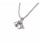 クリスチャンディオール Christian Dior ロゴ ネックレス ペンダント シルバーカラー /KH ■OH