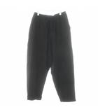 コモリ COMOLI 24AW ストライプテーパードパンツ イージーパンツ 3 黒 ブラック /AN28