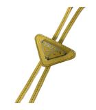 プラダ PRADA サフィアーノ トライアングルロゴ ループタイ レザータイ イエロー ★AA☆