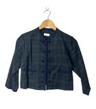 ディオール Dior Dior junior ジャケット ノーカラー チェック 130 グリーン ■GY06