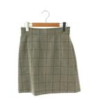 ミュウミュウ miumiu MG835 ウールチェックミニスカート 台形 36 ブラック ホワイト /HK ■OS