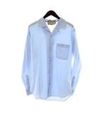 グッチ GUCCI オックスフォードシャツ 44 青 ブルー 長袖 オープンカラー パイピング トップス 664869 /PP ■GY19
