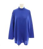 イッセイミヤケ ISSEY MIYAKE カットソー ロンT ハイネック 長袖 薄手 S M 青 ブルー JT13589 /YT