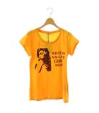 ヒステリックグラマー HYSTERIC GLAMOUR Naughty Girl 4 pt T-SH Tシャツ カットソー 半袖 F マスタードイエロー ブラック  /ES ■OS