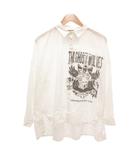 ヒステリックグラマー HYSTERIC GLAMOUR THE GHOST WOLVES コラボ MONTHLY MYSTERY プリント シャツ 長袖 F 白 ホワイト 01173AH07 /JS