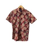  kapten batik バティックシャツ 総柄 アロハ シャツ 半袖 S ピンク