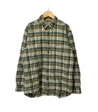 クロコダイル CROCODILE チェックシャツ 長袖 クロコダイルワッペン L グリーン ■GY99