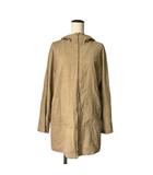 マックスマーラ MAX MARA フーデットコート ジップアップ ハーフ丈 42 ベージュ
