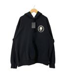 シュプリーム SUPREME ×NUMBER (N)INE HoodedSweatshirt ナンバーナイン スカルプリントパーカー フーディ M ブラック