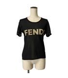 フェンディ FENDI 半袖ニット サマーニット アーカイブ ヴィンテージ ロゴ ブラック ☆AA★