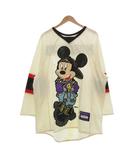 モスキーノ MOSCHINO ×H&M ×disney ゲームシャツ Tシャツ メッシュ 七分袖 M アイボリー /SX ■GY06