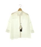 マッキントッシュ MACKINTOSH アパルトモン取扱い 24SS Aラインコットンシャツ ストレッチ 七分袖 8 ホワイト /YO ■OS