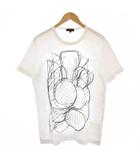 コムデギャルソン COMME des GARCONS HOMME PLUS AD2020 21SS メタルアウトロー期 Tシャツ カットソー 半袖 クルーネック プリント チェーン M 白 PG-T026 /BM