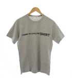 コムデギャルソンシャツ COMME des GARCONS SHIRT cotton jersey plain with front cdg SHIRT logo Tシャツ カットソー 半袖 ロゴ S グレー W28116 /BM