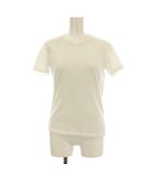 プラダ PRADA トライアングルロゴ カットソー Tシャツ 半袖 クルーネック S 白 ホワイト 35570 /KU