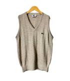 IZOD ニットベスト 青ワニタグ ヴィンテージ M ベージュ