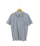エルメス HERMES ポロシャツ 半袖 コットン オレンジボックス 箱付き M 水色 ブルー /AH3 ■GY40