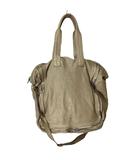 アレキサンダーワン ALEXANDER WANG ジップデザイン レザーショルダーバッグ 2WAY トートバッグ グレージュ
