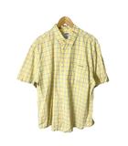オールドネイビー OLD NAVY チェックシャツ カジュアル 半袖 ビッグサイズ XL イエロー ■GY06