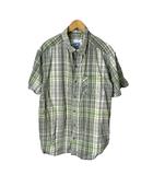 コロンビア Columbia チェックシャツ カジュアル 半袖 ビッグサイズ XL グリーン ■GY06