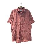  PREMIER チェックシャツ 半袖 L レッド ■GY06