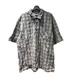 ディッキーズ Dickies チェックシャツ 半袖 ワークシャツ ビッグサイズ 3XL ベージュ ■GY06