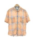 ノーティカ NAUTICA チェックシャツ ビッグサイズ 半袖 XL オレンジ ■GY06 /TQ