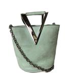 ロジェヴィヴィエ ROGER VIVIER スエード ショルダーバッグ 斜め掛け ポシェット グリーン