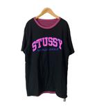 ステューシー STUSSY 00sダブルフェイスTシャツ リバーシブル カットソー 半袖 ブラック