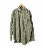 ステューシー STUSSY 00sオールドチェックシャツ 紺タグ 長袖 S ベージュ