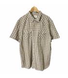 オールドネイビー OLD NAVY チェックシャツ カジュアル オールド ビッグサイズ 半袖 XXL ブラウン