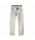 エムエムシックス メゾンマルジェラ MM6 Maison Margiela Aids Print Denim Trouser デニム ジーンズ 38 インディゴブルー S62LB0012 S30460